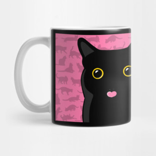 Black Cat Hearts You Mug