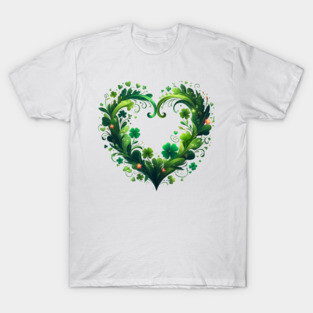 Heart Irish Shamrock St Patrick Day T-Shirt