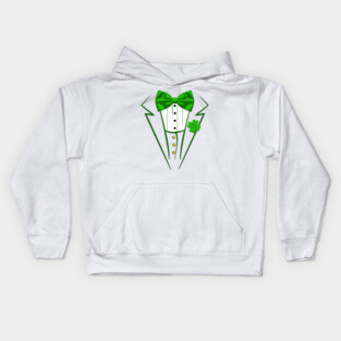 Saint Patrick's Day Irish Funny Tuxedo Costume Pub Kids Hoodie