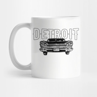 Detroit Motor City Classic American Muscle Car Throwback Mug