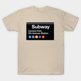 NYC Central Park Subway Sign T-Shirt