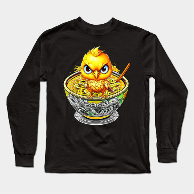 Angry Chicken Noodle Soup Long Sleeve T-Shirt by HolidayBug