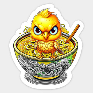 Angry Chicken Noodle Soup Sticker