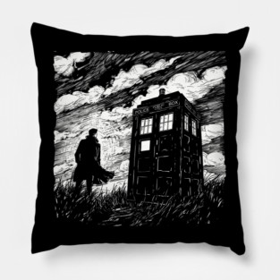 TARDIS Noir Pillow
