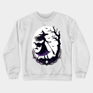 Halloween-Witch Crewneck Sweatshirt