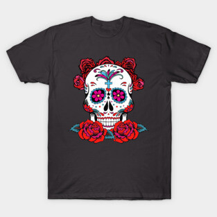 Dia De Los Muertos, Sugar Skull Design T-Shirt