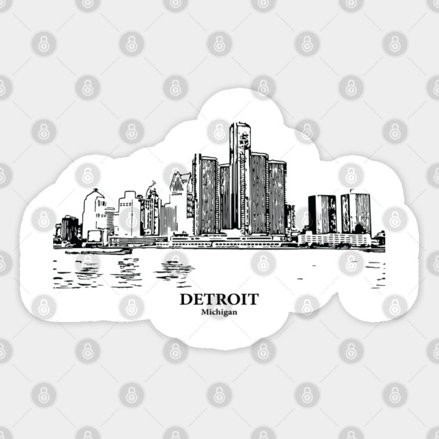 Detroit - Michigan Sticker by Lakeric