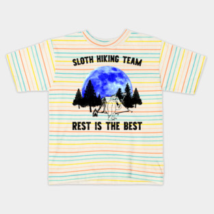 Sloth Hiking Team - Rest is for the Best Kids T-Shirt