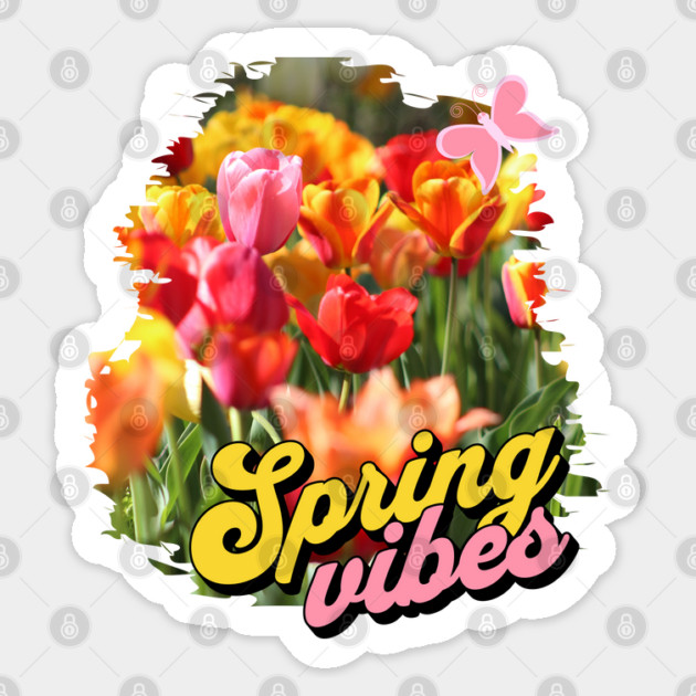 Spring Vibes Tulips Sticker by HolidayBug