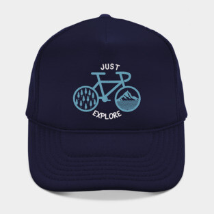 retro vintage bike with aesthetic nature Hat
