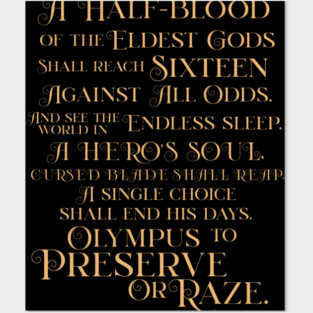 The Prophecy | Percy Jackson and the Olympians Posters and Art