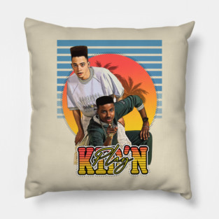 Retro Style FLYER Kid'N Play Hip Hop Pillow