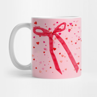 Hearts and Bow Ribbon Mug