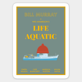 Life Aquatic minimal poster Sticker