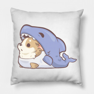 Shark Corgi Pillow