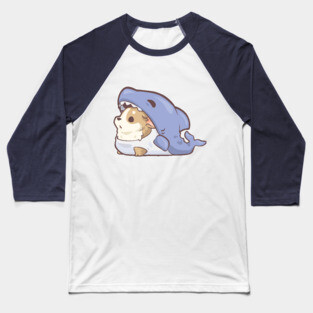 Shark Corgi Baseball T-Shirt