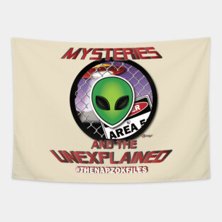 Mysteries and the Unexplained - Area 51 shirt! Tapestry