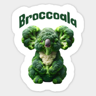 Broccoala, Koala Bear Made of Broccoli visual pun design Magnet