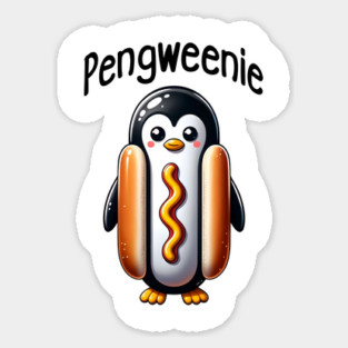 Penguin Hotdog in a Bun, a Pengweenie Magnet