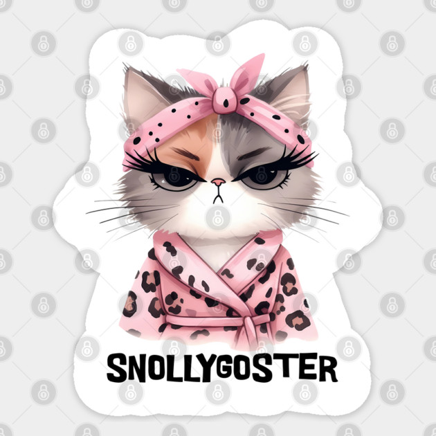 Snollygoster Shrewd Snarky Cat funny design Sticker by Luxinda