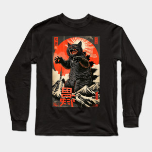 Catzilla Nightmare! Long Sleeve T-Shirt