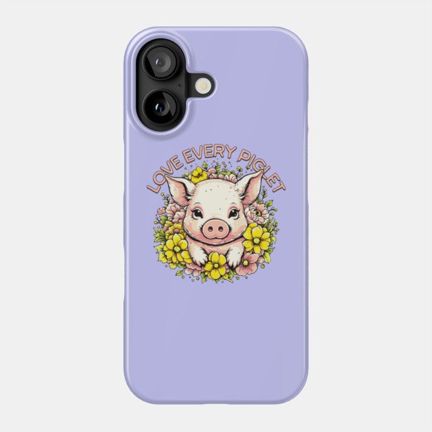 Love Pigs in Flowers Phone Case by HolidayBug