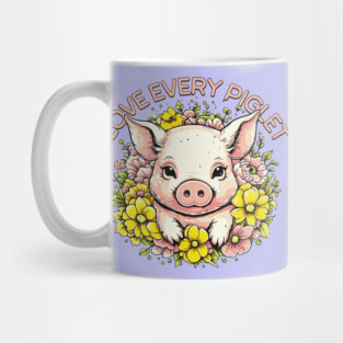 Love Pigs in Flowers Mug