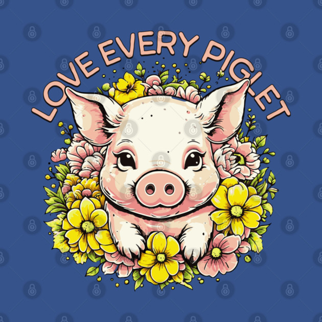 Love Pigs in Flowers by HolidayBug