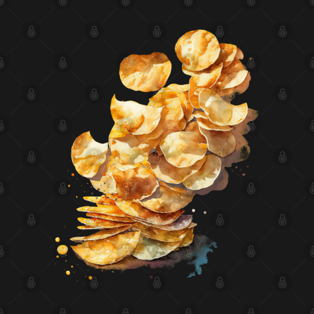 Watercolor Potato Chips by HolidayBug
