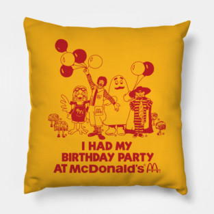 McDonalds Birthday Party Pillow
