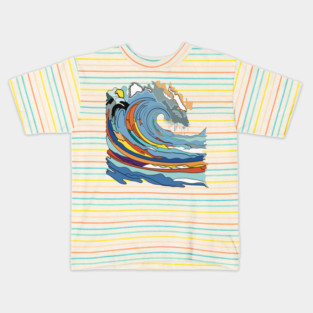 Abstract Wave Kids T-Shirt
