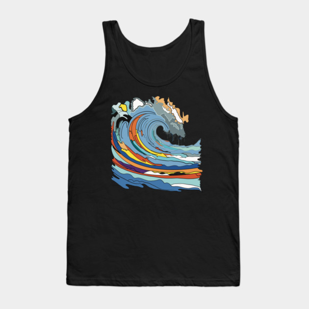 Abstract Wave Tank Top by TopTenGraphics