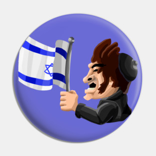 javier milei with israeli flag demonstrating his religious status Pin