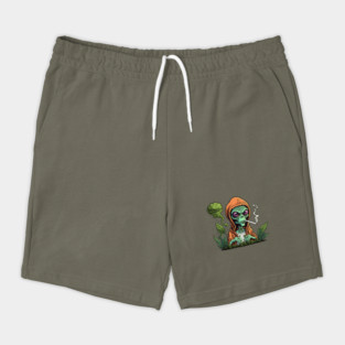 Alien Smoking Weed Shorts