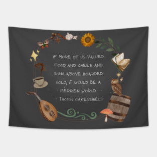 Food & Cheer & Song Tapestry