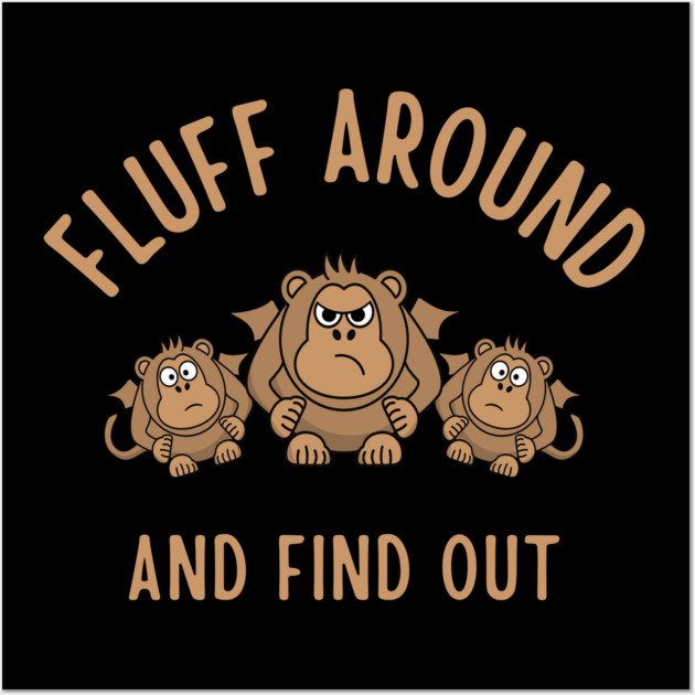 Fluff Around and Find Out Cheeky Witch® Flying Monkeys Wall Art by Cheeky Witch