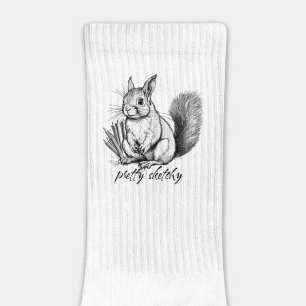 Pretty Sketchy Pun Squirrel by HolidayBug