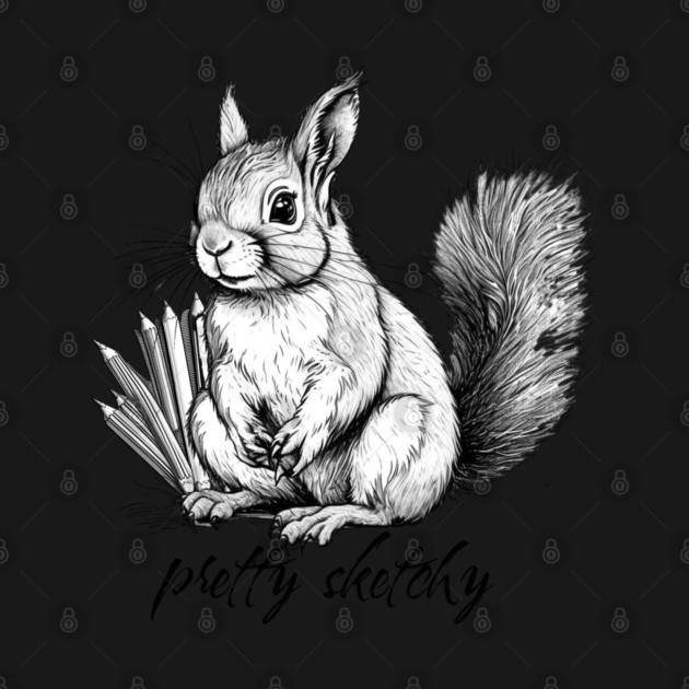 Pretty Sketchy Pun Squirrel by HolidayBug