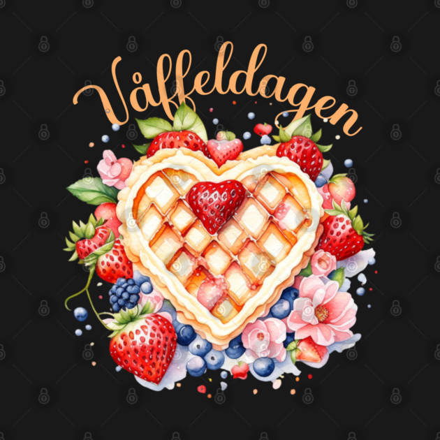 Watercolor Waffle Day, Våffeldagen by HolidayBug