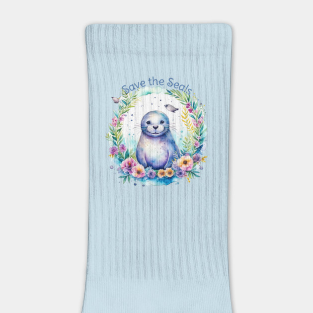 Watercolor Save the Seals by HolidayBug