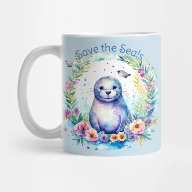 Watercolor Save the Seals by HolidayBug