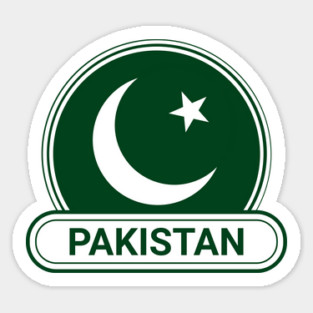 Pakistan Country Badge - Pakistan Flag Sticker