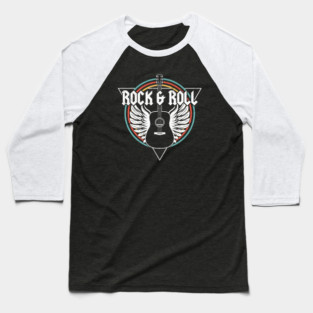 Rock And Roll - Music Lovers Baseball T-Shirt
