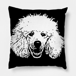 White Poodle Pillow