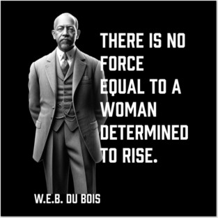 W.E.B. DuBois quote, There is no force equal to a woman Posters and Art