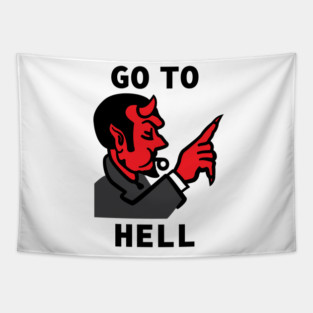 go to hell Tapestry