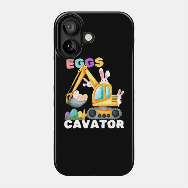 Easter Eggs Cavator Excavator Phone Case by The WYLD Tribe