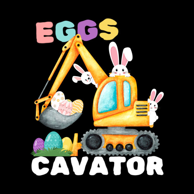 Easter Eggs Cavator Excavator by The WYLD Tribe