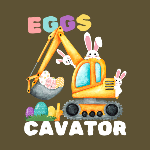 Easter Eggs Cavator Excavator by The WYLD Tribe