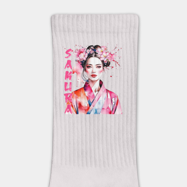 Watercolor Sakura Woman by HolidayBug